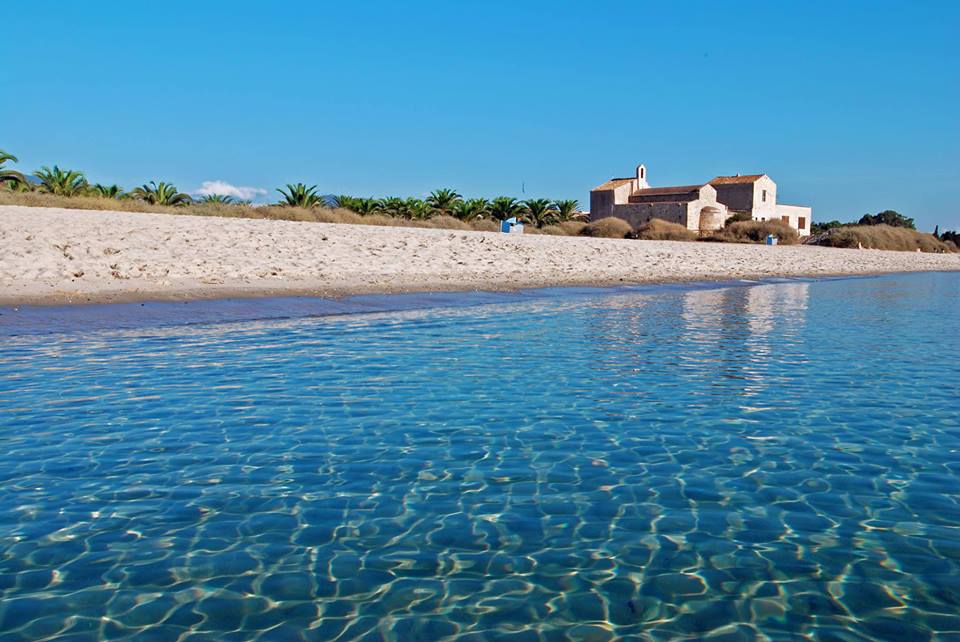 Sant'Efisio Church on Nora beach